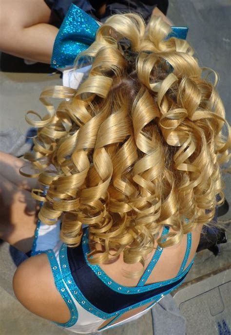 cheer hair is so gorgeous all of those sharp curls awesome i wish my