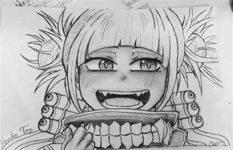 Drawing Of Himiko Toga Inktober Day 2~ My Hero