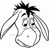 Eeyore Coloring Sad Face Pages Wecoloringpage sketch template
