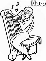 Arpa Tocando Harpa Colorat Musica Coloriage Harp Instrumente Muzicale Instrumentos Musicais Disegno Normal Niña Sheets Pintar Colorironline Gifgratis Planse Plansa sketch template