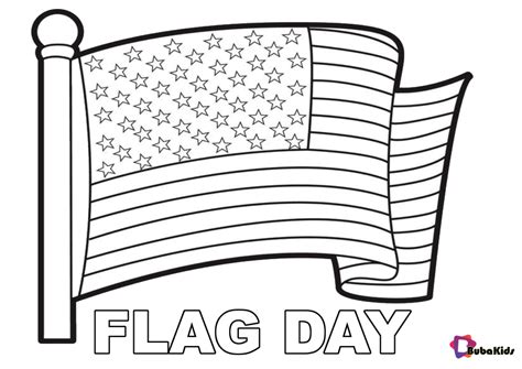 flag day coloring printables