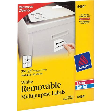 avery removable id laserinkjet labels complete office