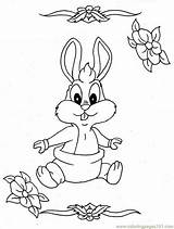 Bunny Coloring Pages Cute Kids sketch template