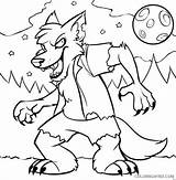 Halloween Coloring Pages Wolf Monster Kids Print Werewolf Printable Coloring4free Spooky Scary Hallowen Monsters Color Getcolorings Book Related Posts Prints sketch template