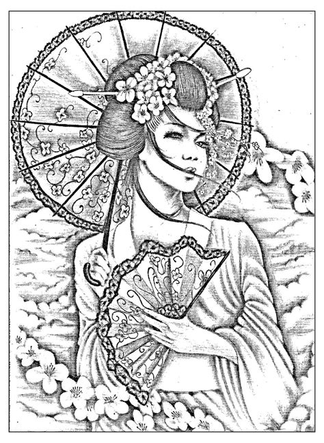 oriental trading  coloring pages chinese woman  traditional