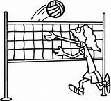 Volleyball Coloring Pages Printable Kids sketch template
