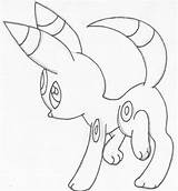Coloring Umbreon Pages Pokemon Popular sketch template