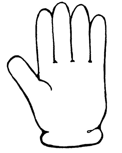 handprint coloring pages clipart