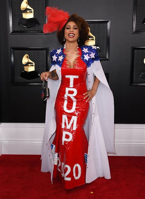 Joy Villa Makes A Pro Trump Statement At The 2020 Grammy Awards In La