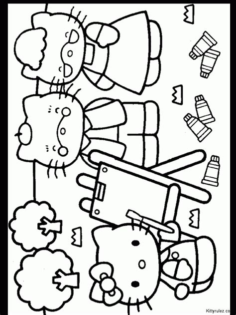 coloring pages   kitty  friends coloring home