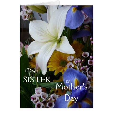 happy mothers day sister pretty floral card zazzle