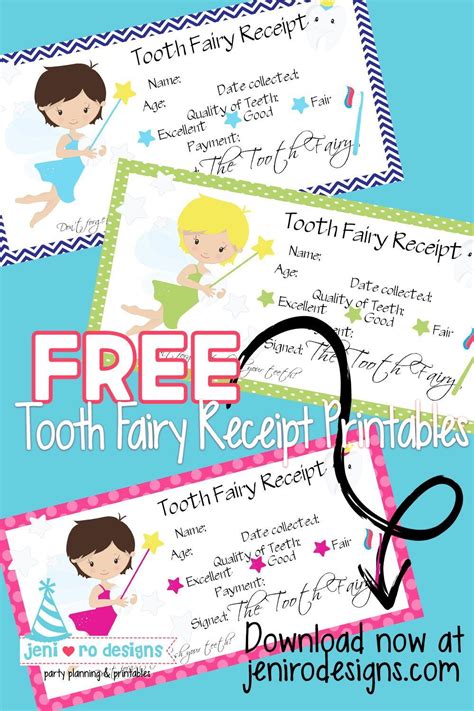 tooth fairy receipt printable tooth fairy receipt printable