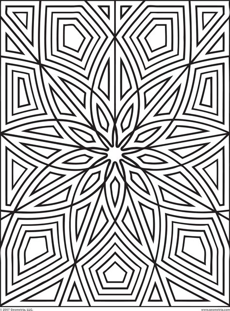 printable geometric design coloring pages