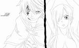 Erza Lineart Jellal Anime Deviantart Pages Manga sketch template