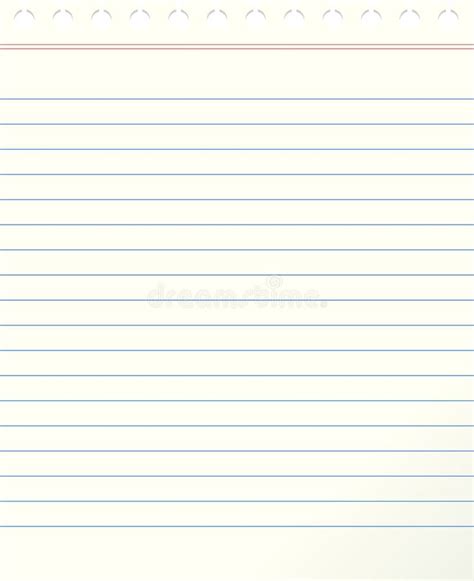 blank lined paper stock vector illustration  isolated