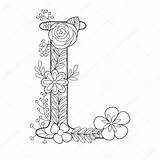 Letter Coloring Adults Book Pages Vector Cursive Alphabet Adult Vectorstock Stock Letters Stress Floral Patterns Illustration Template Large sketch template