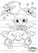 Bestie Besties Batty Sherri Tm Baldy Img157 Digi Stamp Instant Coloring Halloween Drive Fall Happy sketch template