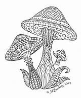 Coloring Mushroom Pages Magic Mandala Mushrooms Colouring Shrooms Book Doodle Printable Drawing Color Colorings Drawings Little Touch Adult Rat Quilt sketch template