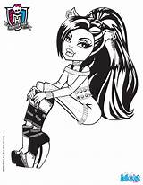 Coloring Clawdeen Monster High Pages Wolf Seated Bench Hellokids Color Dolls Girl Print Online Library Girls Choose Board Popular sketch template