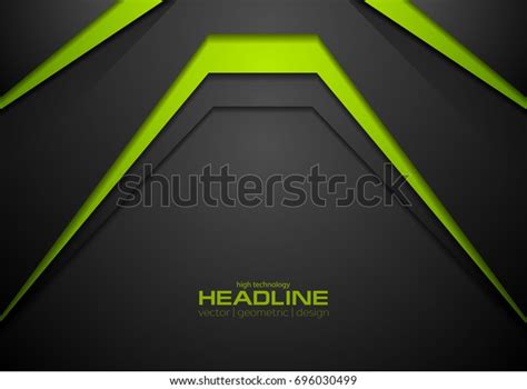 tech black green abstract background vector stock vector royalty