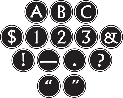 big bold black white circle letters tcr teacher created resources