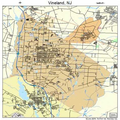 vineland  jersey street map