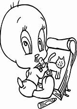 Tweety Coloring Drawing Cat Wecoloringpage Clipartmag sketch template