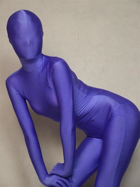 2017 Pro Purple Full Body Spandex Lycra Bodysuit Costume