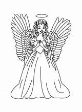 Angel Coloring Pages Angels Christmas Kids Printable Print Guardian Color Beautiful Male Adults Sheets Adult Simple Mary Detailed Coloringme Bing sketch template