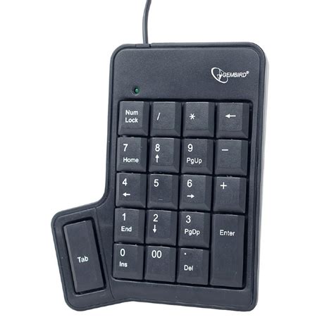 gembird usb portable numeric keypad calculator  tab key  lap