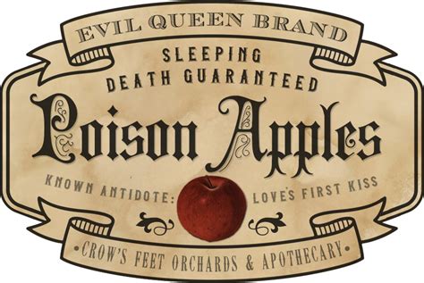 printable poison apple label crows feet chic