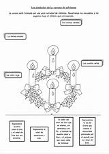 Adviento Corona Significado Velas Catequesis Ciclo Catechism Utilizar Aula Trabajar Coronas sketch template