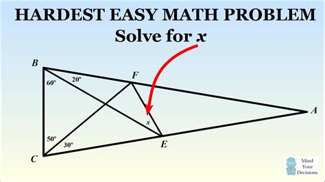 solve  hardest easy geometry problem youtube