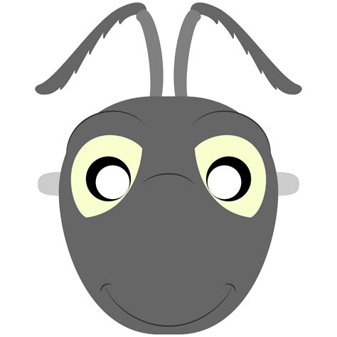 ant mask template  printable papercraft templates mask template
