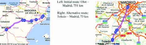 planned route  proposed alternative route  scientific diagram