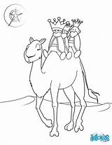 Mages Rois Chameau Wise Camels Colorier Hellokids Coloriages Kings Adorable sketch template