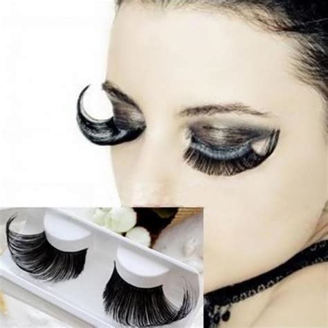 1pair women extra long false eyelashes fake lashes 3d mink lashes