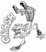 Crash Bandicoot Coloring Pages Car Printable Getcolorings Colouring Getdrawings Color Colo Print Colorings sketch template