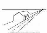 Perspective Point House Draw Sketch Drawing Step Learn Paintingvalley Perspectives sketch template