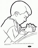 Praying Coloring Pages Child Children Hands Kids Prayer Drawing Girl Printable Little Pray Color Boy Sheets Coloringhome Getdrawings Az Getcolorings sketch template