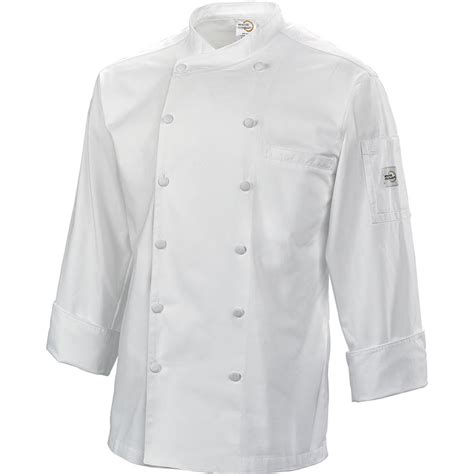 renaissance mens scoop neck jacket white mercer culinary