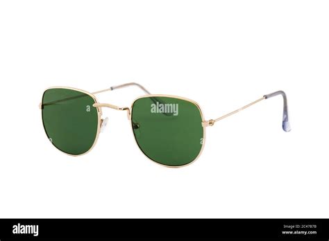 green rectangular sunglasses with round bottom clear lenses and thin