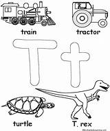 Tt Letters Enchantedlearning Coloring Kindergarten Kids Turtle sketch template