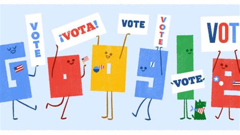 vote google posts election day reminder doodle  days