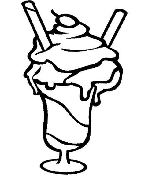 ice cream sundae coloring page cookie pinterest clip art