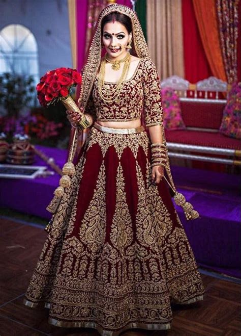 Matron Lengha Indian Bridal Wear Red Bridal Dress Indian Bridal Outfits
