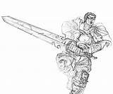 Garen Legends League sketch template