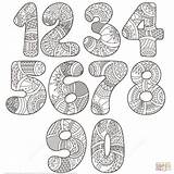 Zentangle Zahlen Numbers Coloriage Chiffre Numeri Supercoloring Numeros Lettere Coloriages Adulti Números Ausdrucken Imprimer Mandalas Adulte Gratis Des Chiffres Maternelle sketch template