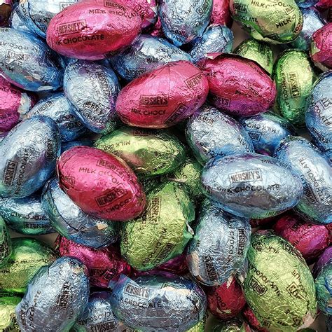 Hersheys Easter Solid Milk Chocolate Eggs Pastel Colors 2 25 Pound