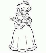 Coloring Mario Pages Daisy Super Peach Princess Kart Comments sketch template